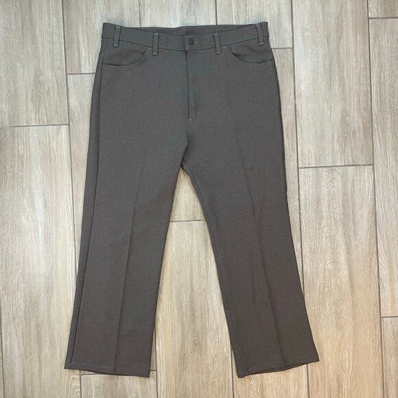 Rare Vintage Levi’s Black Tab Sta-Prest Dress Pants 40x32 Brown USA
